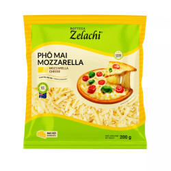 Phô mai mozzarella bào Bottega Zelachi gói 200g