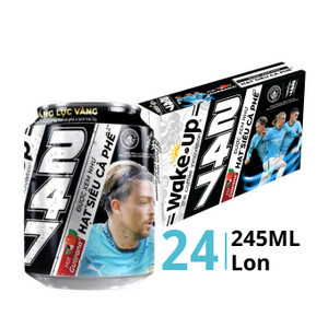 Thùng nước tăng lực Amazon Wake Up 247 lon 245ml (24 Lon)