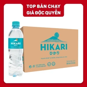 Thùng 24 chai nước tinh khiết Hikari 500ml