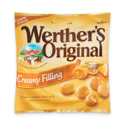Kẹo sữa caramen Creamy Filling nhân kem Werther's Original gói 80g
