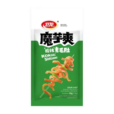 Lá sách bò chay vị chua cay Weilong gói 50g