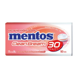Kẹo ngậm không đường hương đào bạc hà Mentos hộp 35g (1 Hộp)