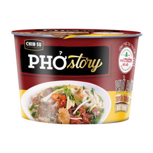 Phở bò truyền thống nước trong có thịt thật phở Story Chinsu tô 134g (1 Tô)
