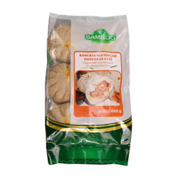 Bánh bao nguyên cám nhân gà xé sa tế Bamboo gói 660g (1 Gói)