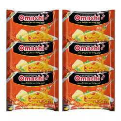 Combo 6 Mì khoai tây dinh dưỡng trộn tôm phô mai trứng muối Omachi gói 92g (6 Gói)