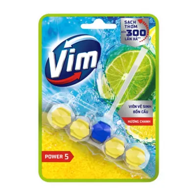 Viên vệ sinh bồn cầu hương chanh Vim vỉ 50g