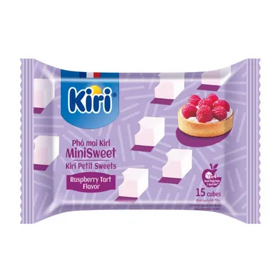 Phô mai vị bánh Tart mâm xôi 15 viên Kiri gói 78g