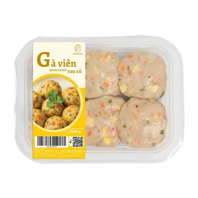 Gà viên rau củ Freshfoco khay 300g