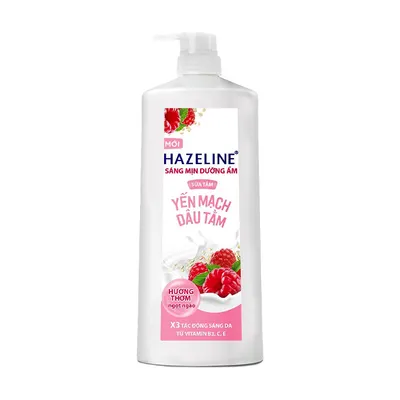 Sữa tắm dưỡng sáng da yến mạch dâu tằm Hazeline chai 800g