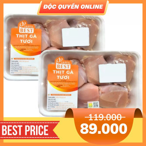 Combo 2 khay phi lê má đùi không da Japfa khay 500g