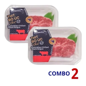 Combo 2 khay lõi vai bò Úc Steak Freshfoco 225g