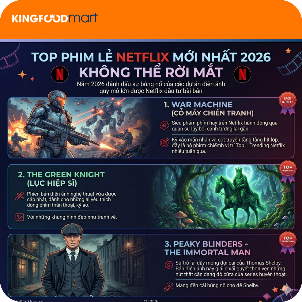 Top phim hay trên Netflix mới nhất 2026 không thể rời mắt