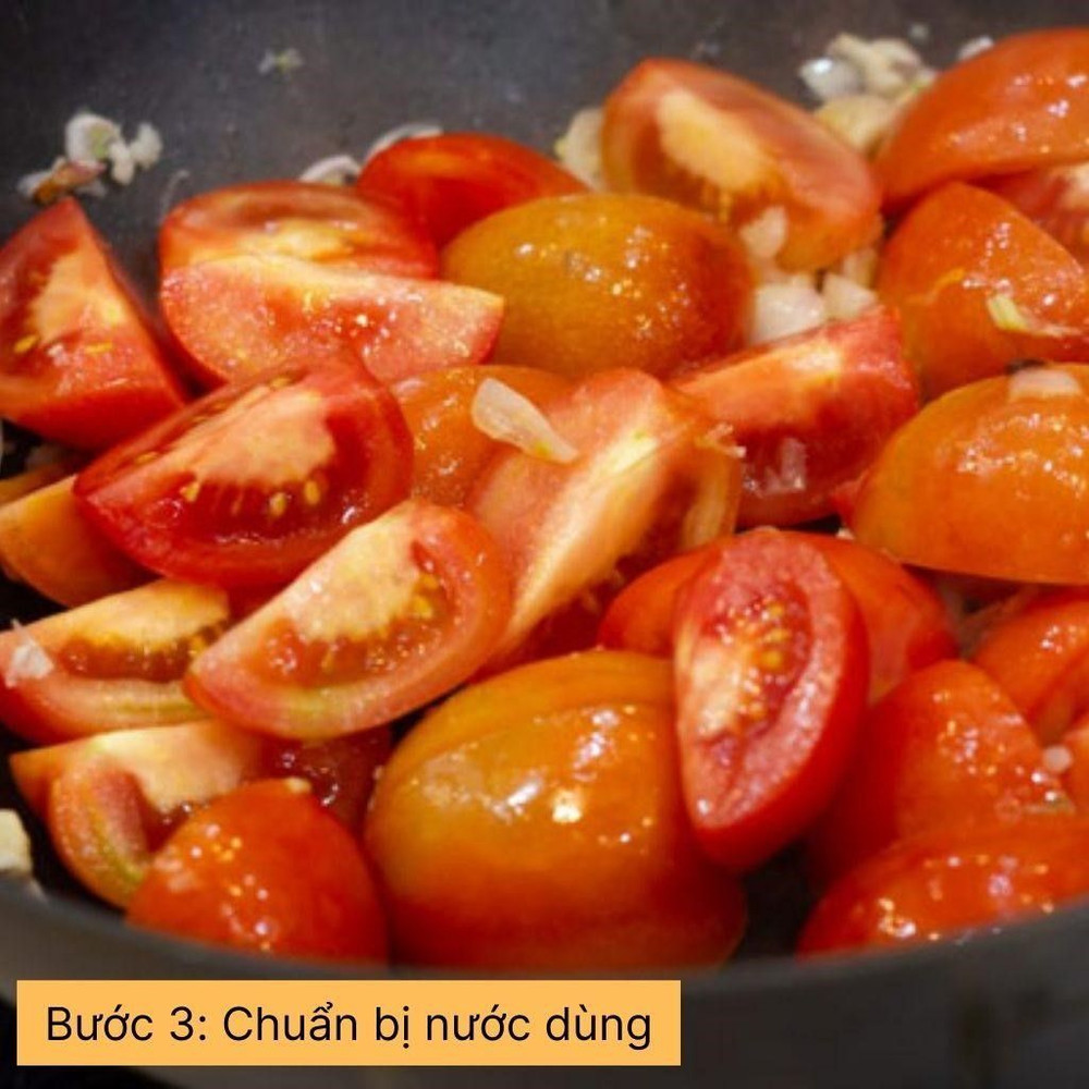 chuẩn bị nước dùng