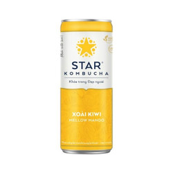 Trà lên men bổ sung lợi khuẩn vị xoài kiwi Star Kombucha lon 250ml (1 Lon)
