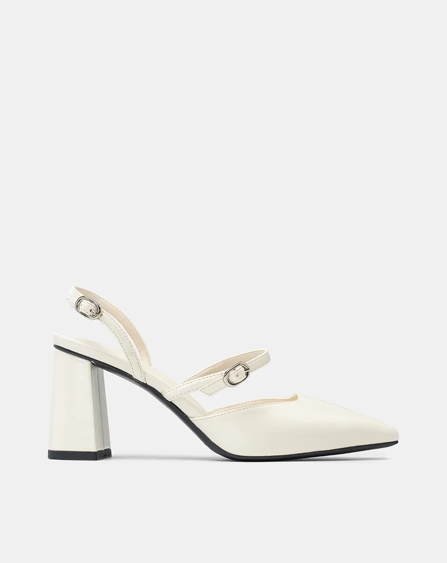 Giày Cao Gót Slingback Gót Vuông
