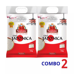 Gạo Nhật Japonica Neptune túi 5kg (2 Túi)