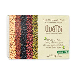 Ngũ cốc nguyên chất không đường Quê Tôi hộp 12 x 22g