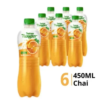 Lốc 6 chai nước cam ép Twister Tropicana 450ml