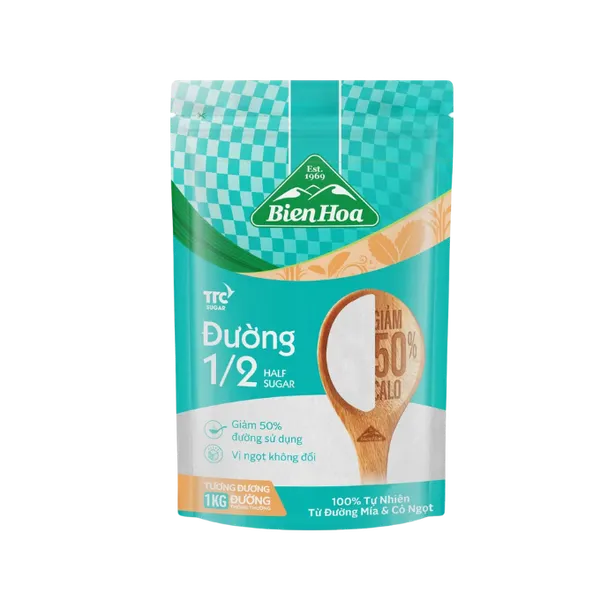 Đường Biên Hòa 1/2 Giảm 50% calo túi 500g