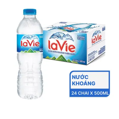 Thùng 24 chai nước khoáng La Vie 500ml