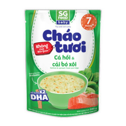 Cháo tươi Baby cá hồi cải bó xôi SG Food gói 240g (1 Gói)