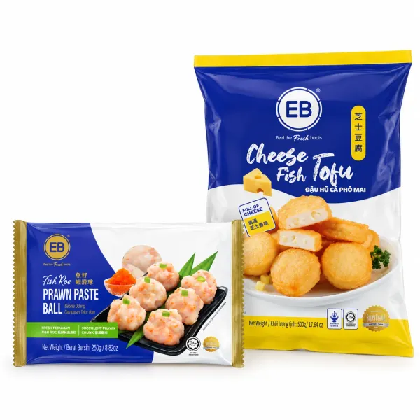 Combo chả tôm trứng cá 250g và đậu hũ phô mai 500g