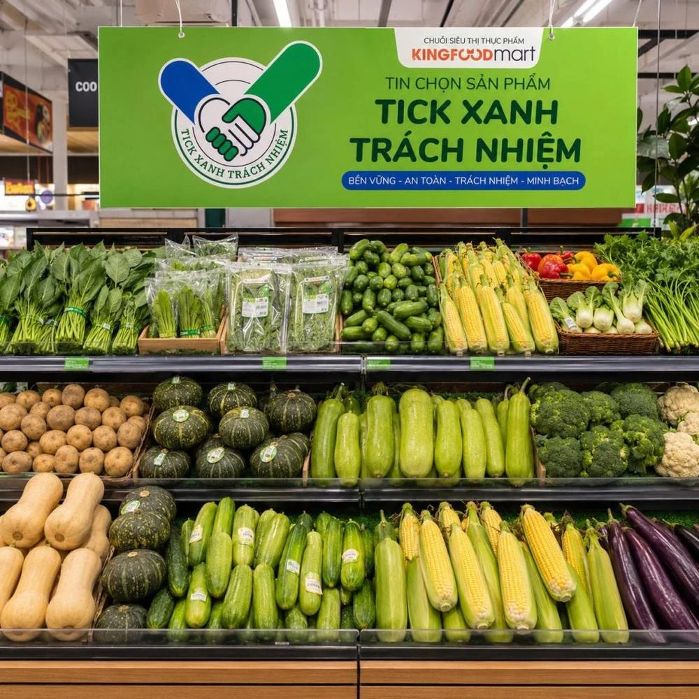 Tick Xanh Trách Nhiệm Kingfoodmart là gì? Hướng dẫn chọn sản phẩm xanh cho người tiêu dùng hiện đại