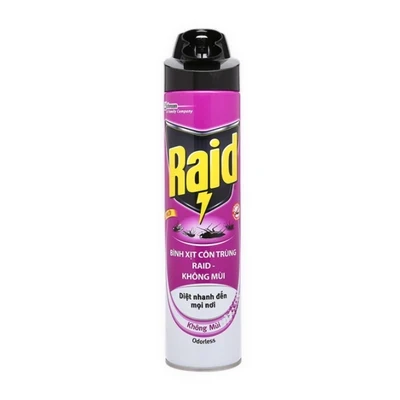 Bình xịt côn trùng không mùi Raid chai 600ml