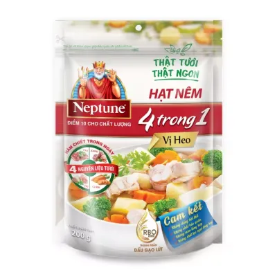 Hạt nêm 4 trong 1 vị heo Neptune gói 200g