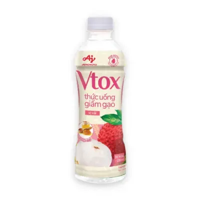 Nước uống giấm gạo vị vải Vtox chai 345ml