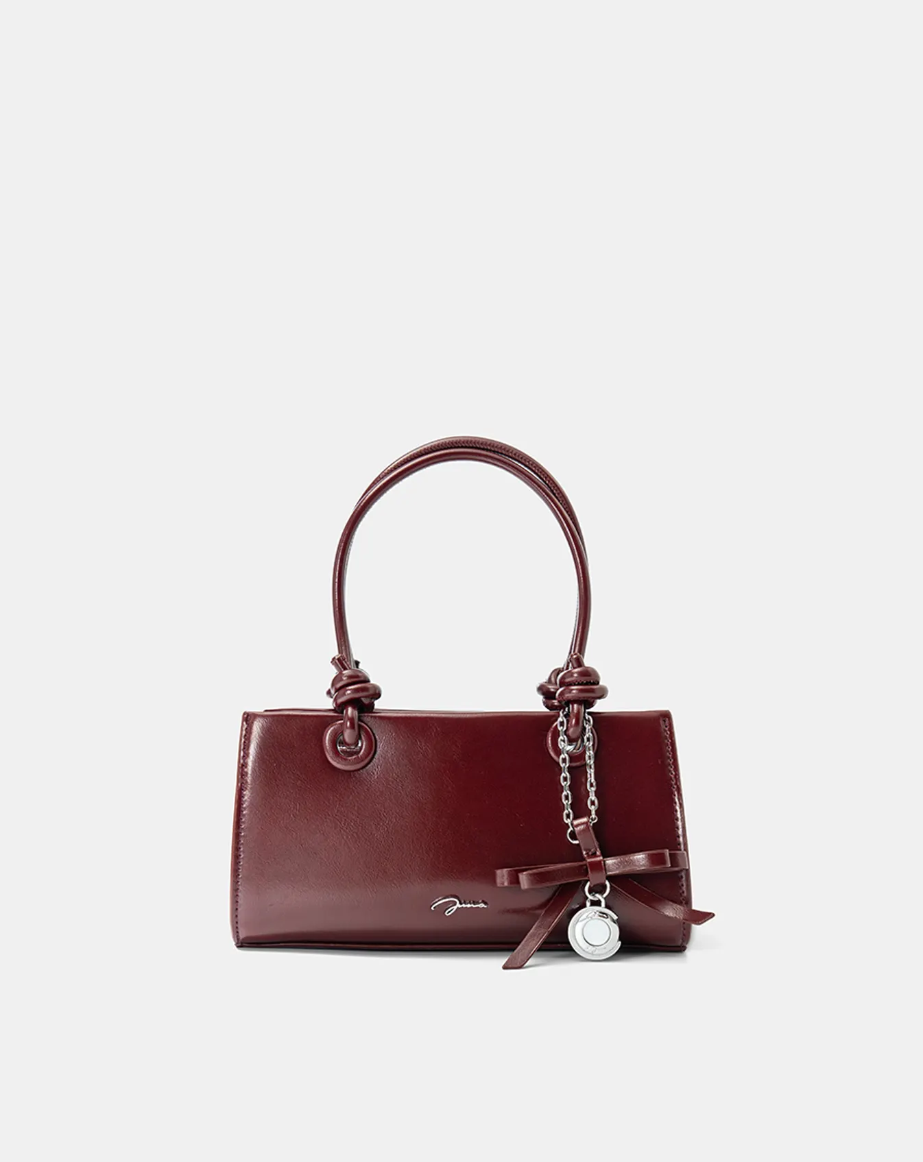 Túi Xách Nhỏ Top Handle Phối Charm Nơ - Image 3