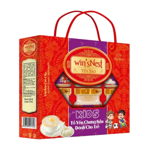 Lốc 6 hũ tổ yến chưng sẵn Win'snest dành cho trẻ em 20% 70ml