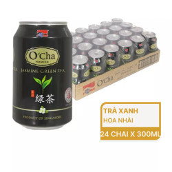 Thùng trà xanh hoa nhài O'Cha JJ 300ml (24 Lon)