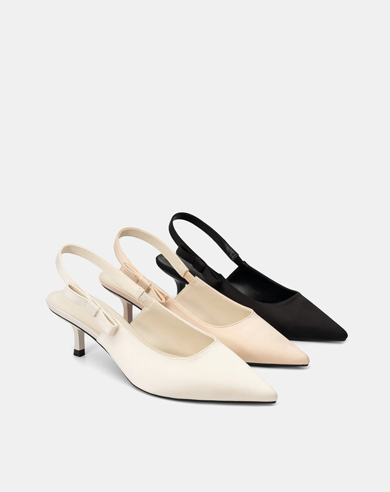 Giày Cao Gót Slingback Phối Nơ Hậu - Image 2