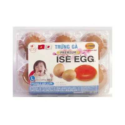Trứng gà tươi ISE VFood hộp 6 quả