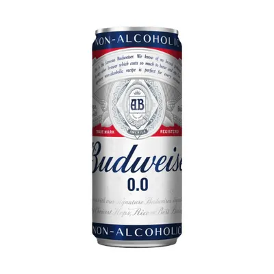 Bia 0.0 Budweiser lon 330ml