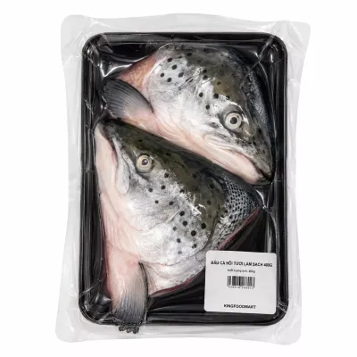 Đầu cá hồi tươi làm sạch vỉ 400g