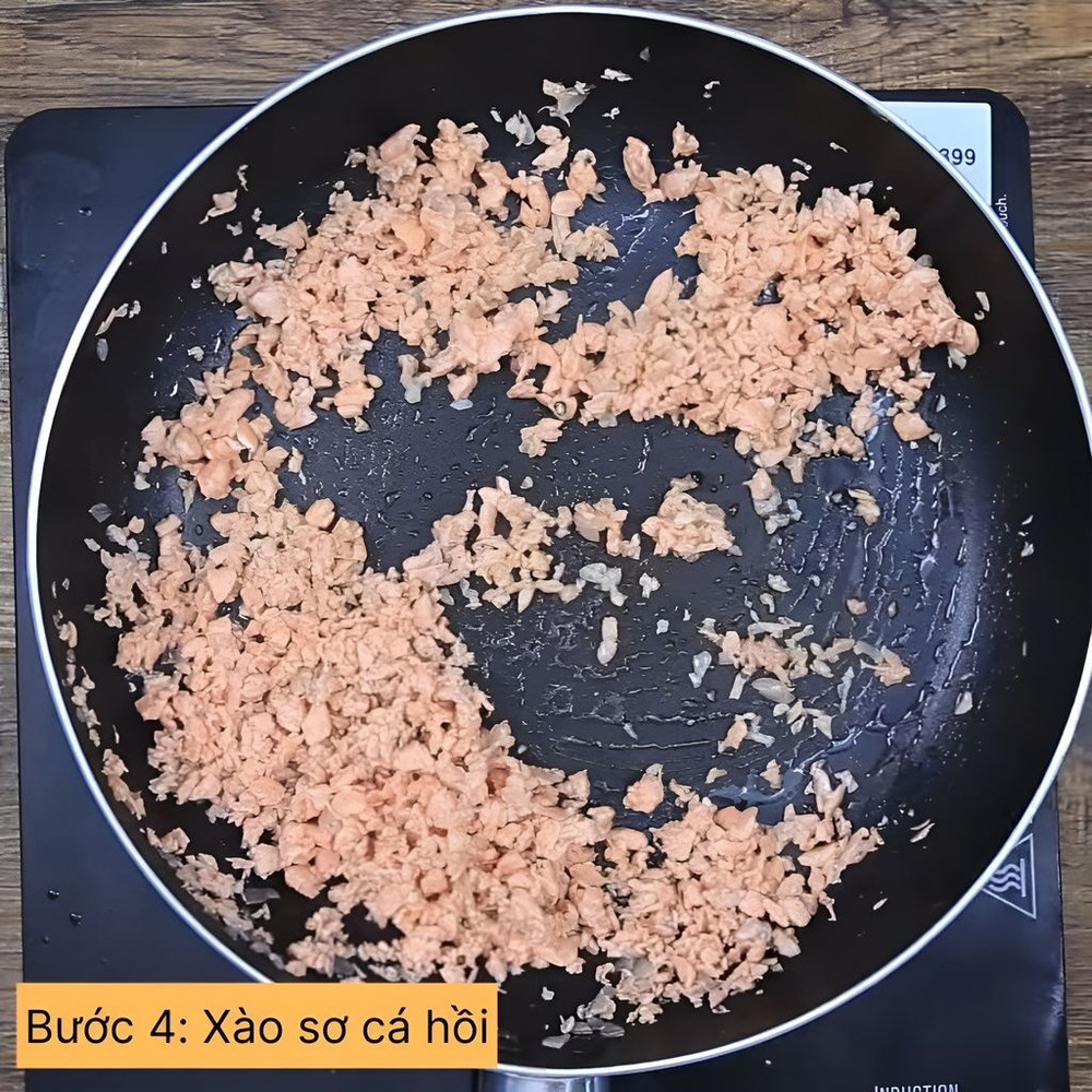 xào xơ cá hồi