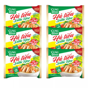 Combo 6 Hủ tiếu sườn heo Cung Đình gói 85g (6 Gói)
