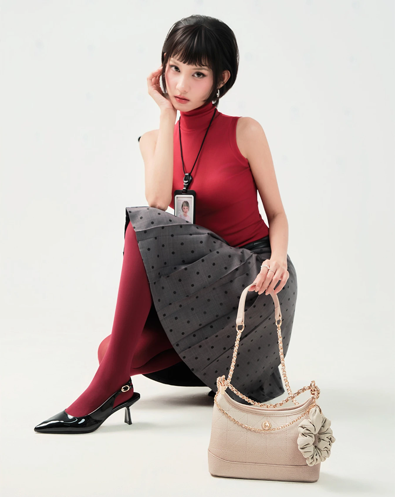 Túi Xách Nhỏ Hobo Phối Cột Tóc Scrunchie - Image 3