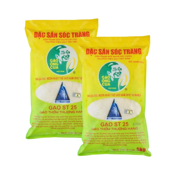 Combo 2 túi gạo ST25 đặc sản Sóc Trăng Ông Cua 5kg