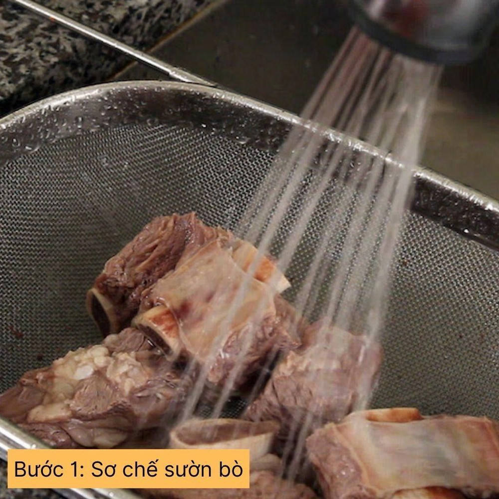 sơ chế sườn bò