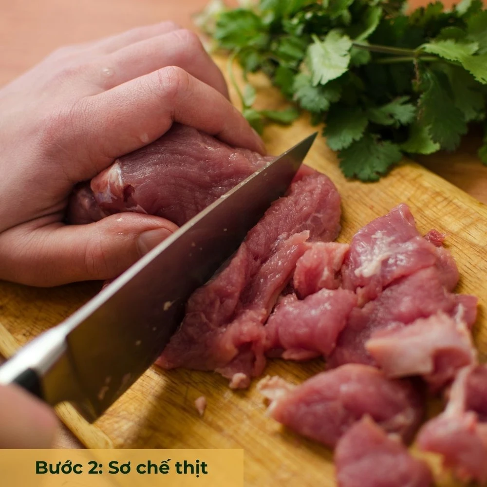 bước 2 sơ chế thịt