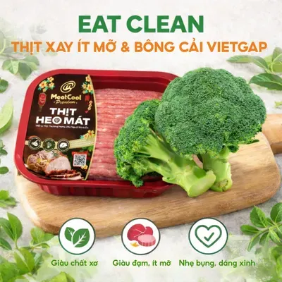 Combo rau - đạm eatclean: Thịt xay ít mỡ & Bông cải xanh
