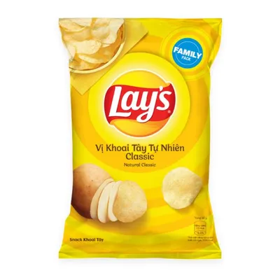 Snack khoai tây tự nhiên classic Lay's gói 150g