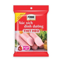 Xúc xích dinh dưỡng thịt heo Ponnie gói 6 cây x 35g