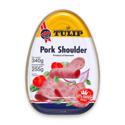 Thịt heo hộp Pork Shoulder Tulip hộp 340g