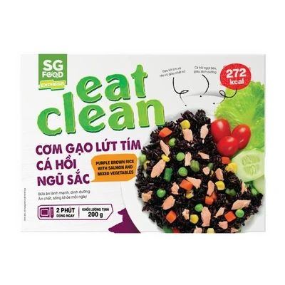 Cơm gạo lứt tím cá hồi ngũ sắc SG Food hộp 200g