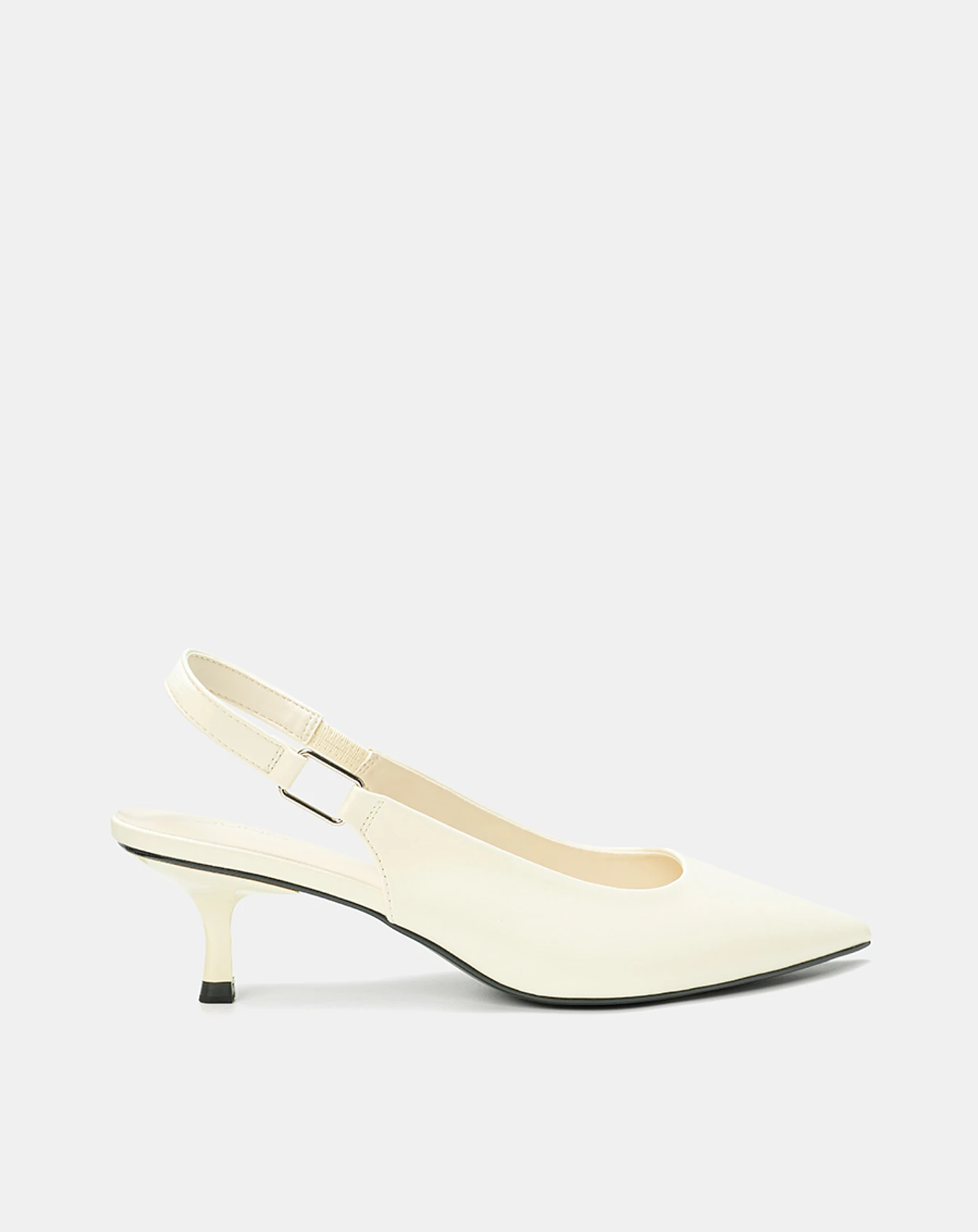 Giày Cao Gót Slingback Phối Khóa Trang Trí - Image 1