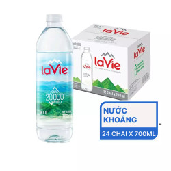 Thùng nước khoáng thiên nhiên La Vie 700ml (12 chai)